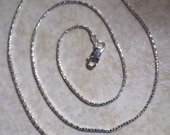 Diamond Cut Popcorn Chain 925 Sterling Silver 1.2mm width 16", 18" 20", 24" lengths available