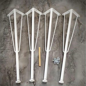 70cm Black Metal Hairpin Table Legs Set of 4 – Modern Industrial Desk & Coffee Table Base, Strong Furniture Legs for DIY Projects