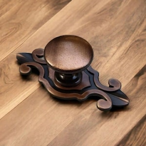 Vintage Brass Cabinet Knob | Antique Metal Drawer Pull | Rustic Luxury Furniture Handle for Dresser, Wardrobe, Cupboard