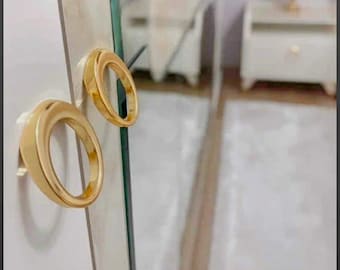 Gold Ring Cabinet Handle 32mm – Vintage Drawer Pull, Modern Kitchen Cupboard Knob, Elegant Furniture Hardware