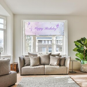 Fairy Birthday Banner Digital Download | Fairy Garden Birthday Decoration, Printable Fairy Party Sign for Girls, Toddler Party Sign