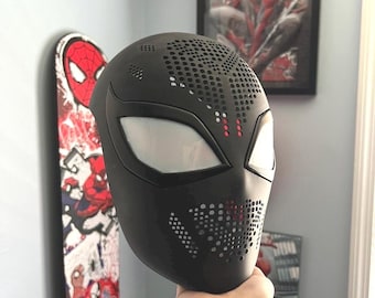 Spiderman Face Shell – Magnetic Lenses, Vented Cosplay Mask Frame (Raw or Finished)