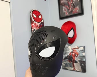 Carcasa facial inspirada en Spider-Man: Un Nuevo Día - Lentes magnéticas - Lentes antivaho