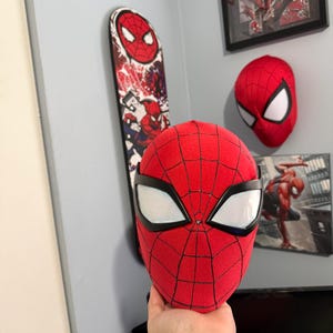 Spiderman Face Shell – Magnetic Lenses, Vented Cosplay Mask Frame (Raw or Finished) imagen 4