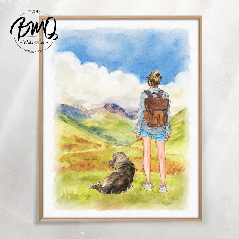 100% Hand-Painted Custom Pet Portrait, Watercolor Dog Portrait from Photo, Pet Memorial Art, Gift for Pet Lover, Pet Memorial Gift image 8