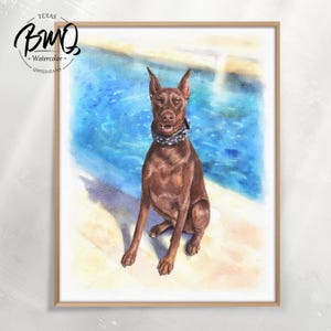 100% Hand-Painted Custom Pet Portrait, Watercolor Dog Portrait from Photo, Pet Memorial Art, Gift for Pet Lover, Pet Memorial Gift image 7