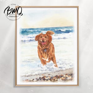 100% Hand-Painted Custom Pet Portrait, Watercolor Dog Portrait from Photo, Pet Memorial Art, Gift for Pet Lover, Pet Memorial Gift image 6
