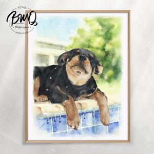 100% Hand-Painted Custom Pet Portrait, Watercolor Dog Portrait from Photo, Pet Memorial Art, Gift for Pet Lover, Pet Memorial Gift image 4