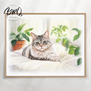 100% Hand-Painted Custom Pet Portrait, Watercolor Dog Portrait from Photo, Pet Memorial Art, Gift for Pet Lover, Pet Memorial Gift image 10