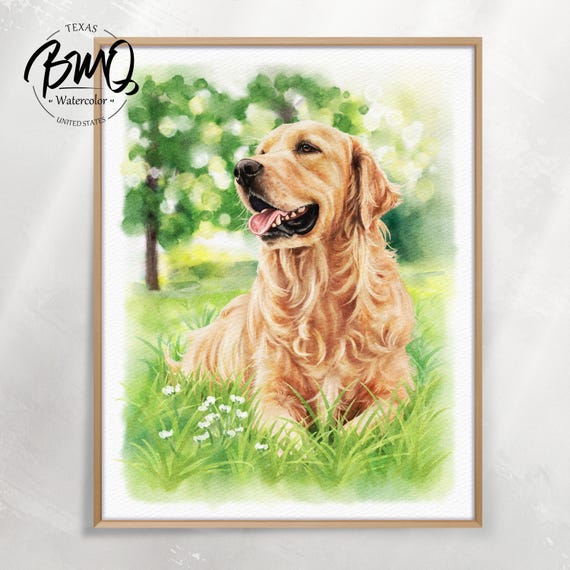 Custom Hand Painted Pet Portrait, Watercolor Pet Portrait from Photo, Dog Memorial Gift, Pet Loss Gift, Gift for Pet Lover