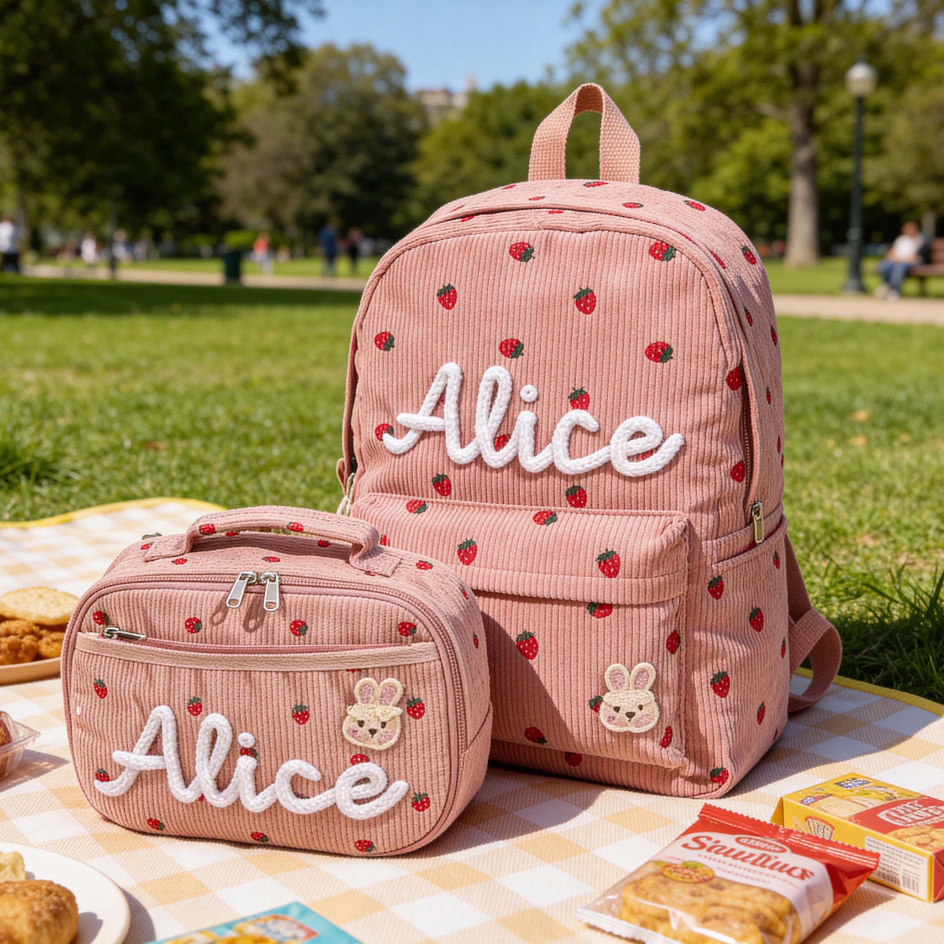 Borsa porta pranzo isolata con motivo a forma di cuore, per
