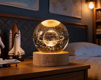 Personalized Solar System Night Light, Galaxy Globe Lamp,Baby shower gift, Birthday gift