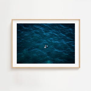 Surf Aerial Photography Framed Print: Coastal Ocean Landscape Wall Art