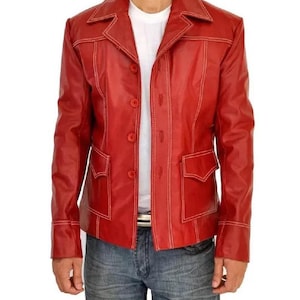 映画グッズ 本革レザージャケット XS 70s調 ファイトクラブジャケット