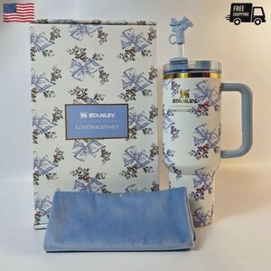Stanley Love Shack Fancy Tumbler 40oz Holiday Rosa Beaux Blue image 3