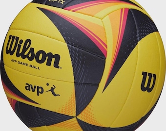 Wilson AVP OPTX Official Beach Volleyball Tour Match Game Ball - Black/Yellow