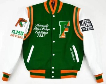 Florida Leather A&M University Jacket: FAMU Letterman Style