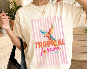 Tropical Foreva T-Shirt, Custom Country Comfort Colors® Graphic Tee, Latin Music Reggaeton Shirt, Latina Tropical Coqueta Tee, Summer Tee
