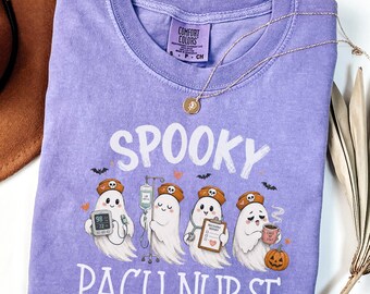 Comfort Colors  Spooky PACU Nurse Shirt, Halloween PACU Tee, Post Anesthesia Care Unit Gift, Recovery Room RN Shirt, Funny Ghost Nurse Tee