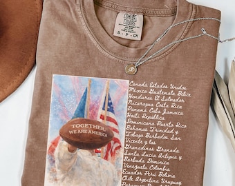 Together We Are America Shirt, Latino Pride Football Graphic Tee, Immigrant Support Unity Gift, Benito Bowl Tee, Bad Bunny Shirt, Bunny Tee