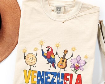 Comfort Colors Venezuela Shirt, Retro Venezuela Tee, Latino Heritage Gift, Venezuela Relief Support Gift, Made in Venezuela Tee