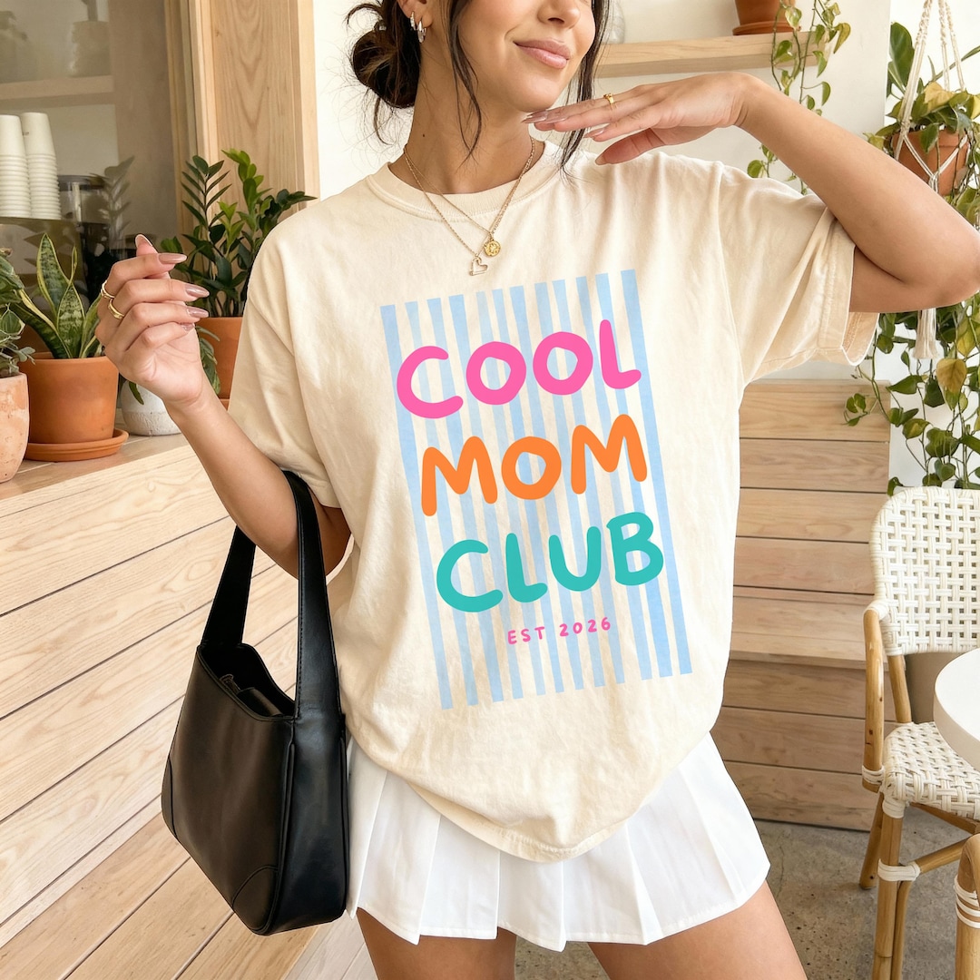Personalized Cool Mom Club Shirt, Comfort Colors® Mom T Shirt, Funny Mom Gift, Mothers Day