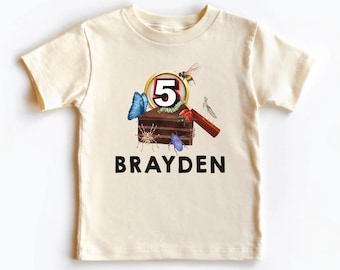 Personalized Bug Kids Birthday Shirt, Toddler Insect T-shirt, Insect Party Outfit, Bug Shirt, Bugs Theme Birthday, Custom Insect Party Shirt