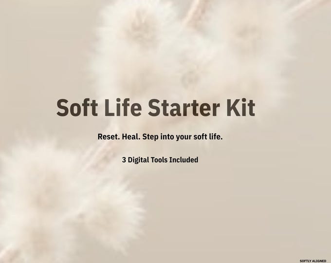 Featured listing image: Soft Life Starter Kit | Self Love & Healing Bundle, Digital Planner, Journal Prompts, Nervous System Reset, Soft Girl Era Guide