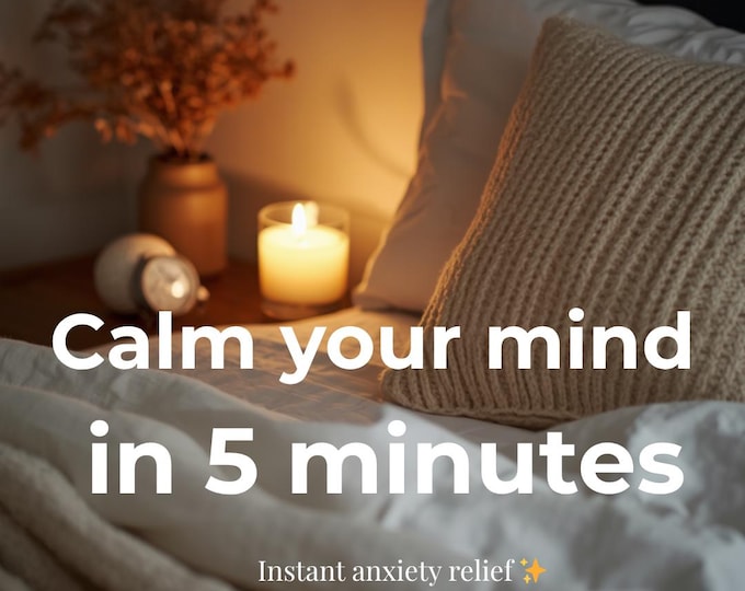 Featured listing image: Anxiety Relief Printable | 5-Minute Calm Your Mind Nervous System Reset Workbook