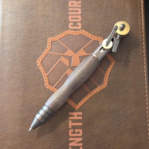 Caneta artesanal com mecanismo de parafuso – Pau-rosa boliviano, instrumento de escrita mecânico estilo Steampunk