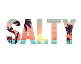 Salziger Sommer PNG, Küstensublimationsdatei, trendiges Sommer-Shirt-Design, Grafik-T-Shirts Sublimation, Sommer digitaler Download, Strand PNG