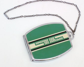Vintage Compact | Enamel Compact | Art Deco Compact | Elgin American Compact | Ladies Compact | Necessaire | Powder Compact
