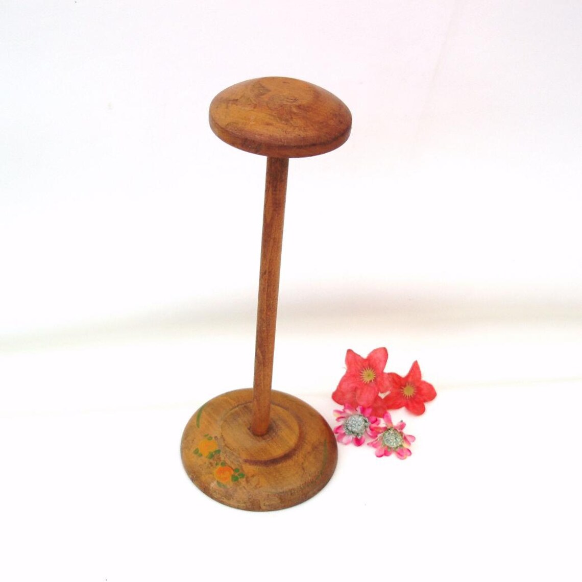 Vintage Wooden Hat Stand Small Hat Rack Wood Millinery Display Etsy