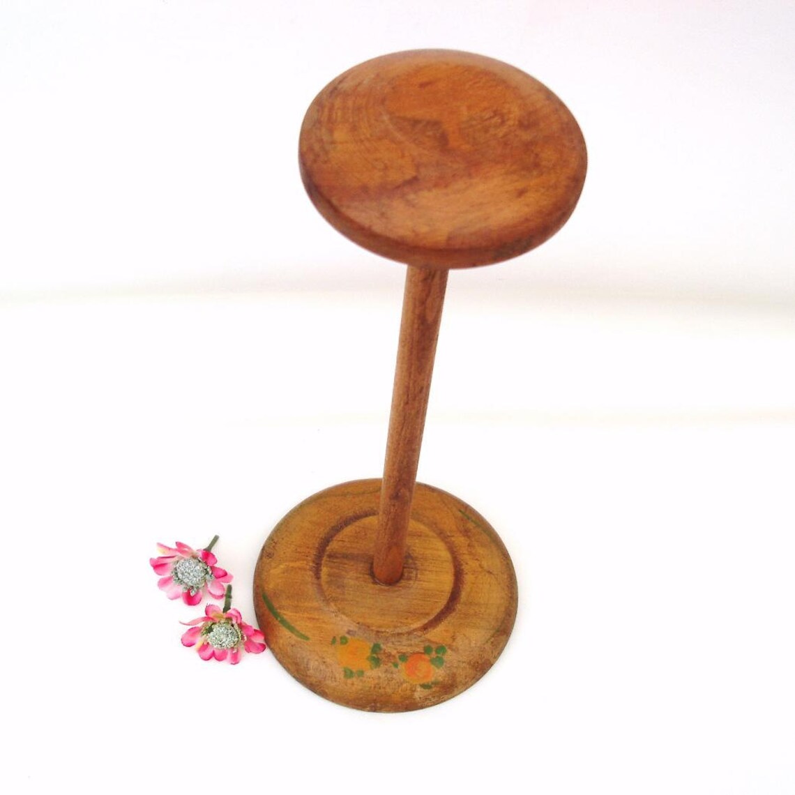 Vintage Wooden Hat Stand Small Hat Rack Wood Millinery Display Etsy