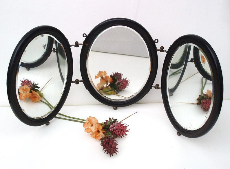 Antique Folding Mirrors Tri Fold Mirror Oval Vanity Antique Folding Mirrors Tri Fold Mirror