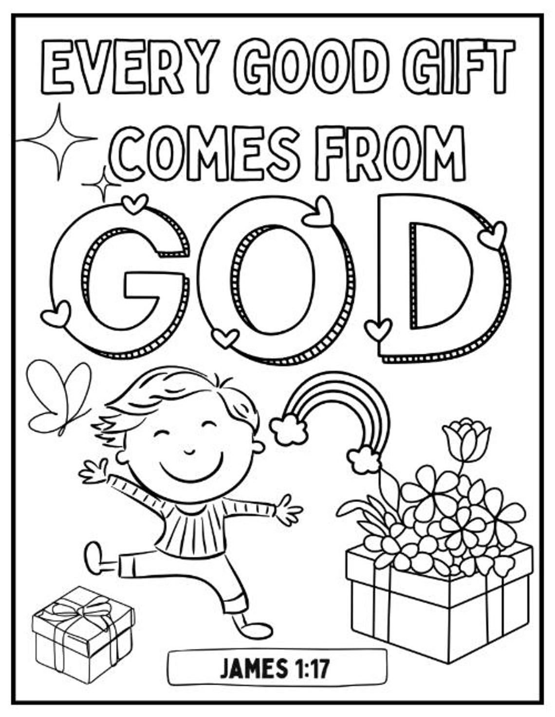 Coloring With Faith: 30 Uplifting Bible Coloring Pages for Kids - Etsy
