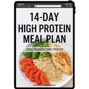 14-Day High Protein Meal Plan | 2000 Calories | 180g Protein Daily