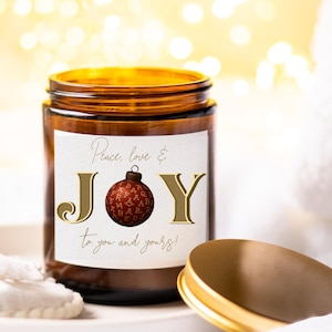 Candela natalizia da cowboy I Western JOY con marchi di bestiame / Candela natalizia Peace Love and Joy