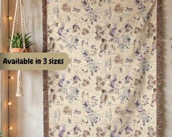Vintage Toile de Jouy gewebte Decke - Überwurf für Wanddeko im französischen Landhausstil
