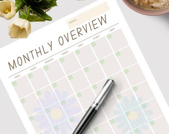 Complete Planner Starter Pack - 8 Printable PDF Pages - 7" x 9" and US Letter included