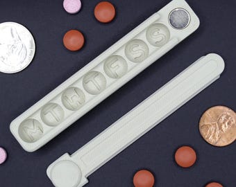 Ultra Compact 7 Day Pill Organizer, Small Weekly Pill Case, Mini Tavel Medicine Box, Monday Through Sunday