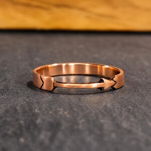 Brushed Copper Arrow Ring | Hand Carved Southwest Jewelry