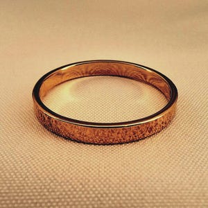 Handmade Copper Ring Polished Hammered Finish