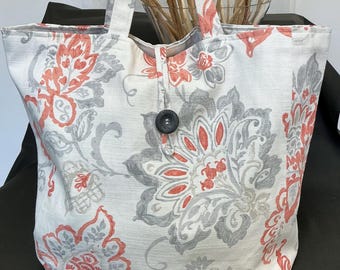 Large Colorful Market Tote/Recycled/Handbag