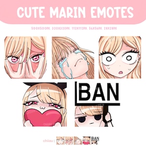 NETTES Cosplay Girl Emote Set, süße Anime Emotes, Twitch Emotes, Discord Sticker Emoji, Twitch Streamer Digital Download