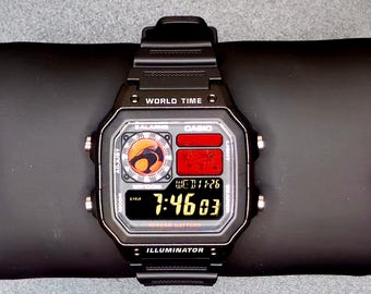 Casio AE1200 Royale "Thundercats" Mod personalizzato: orologio con display negativo personalizzato - Regalo - per lui, Essentials