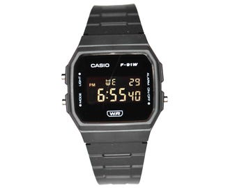 Custom Casio F91W Digital Watch Mod – Negative Polarized Screen | Modified Classic Retro Watch