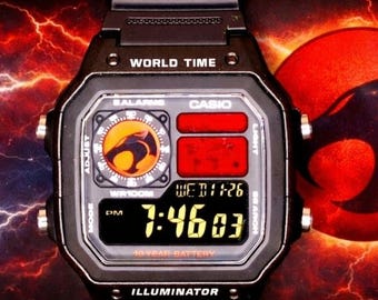 Custom Casio AE1200 Royale "Thundercats" Mod: Custom Negative Display Watch - Gift - for him, Essentials