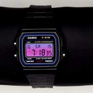 Custom Black Casio F91W Sunrise Screen Mod