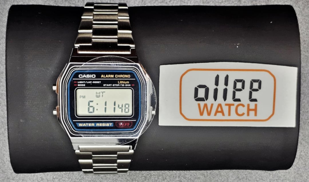 Ollee F-91W: CASIO F-91W改スマホリンク、コンプリート品 Custom Casio F91W With “ollee” Mod Kit Installed– Watch